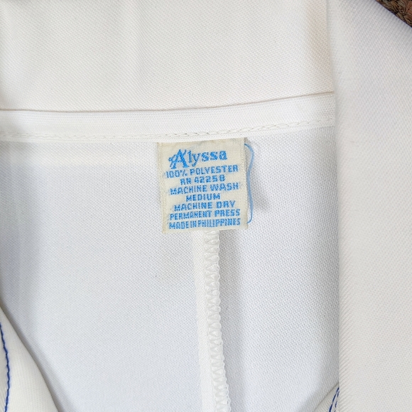 1970s Blazer Girls Vintage Jacket Chic White and Blue Tennis - Picture 5 of 7